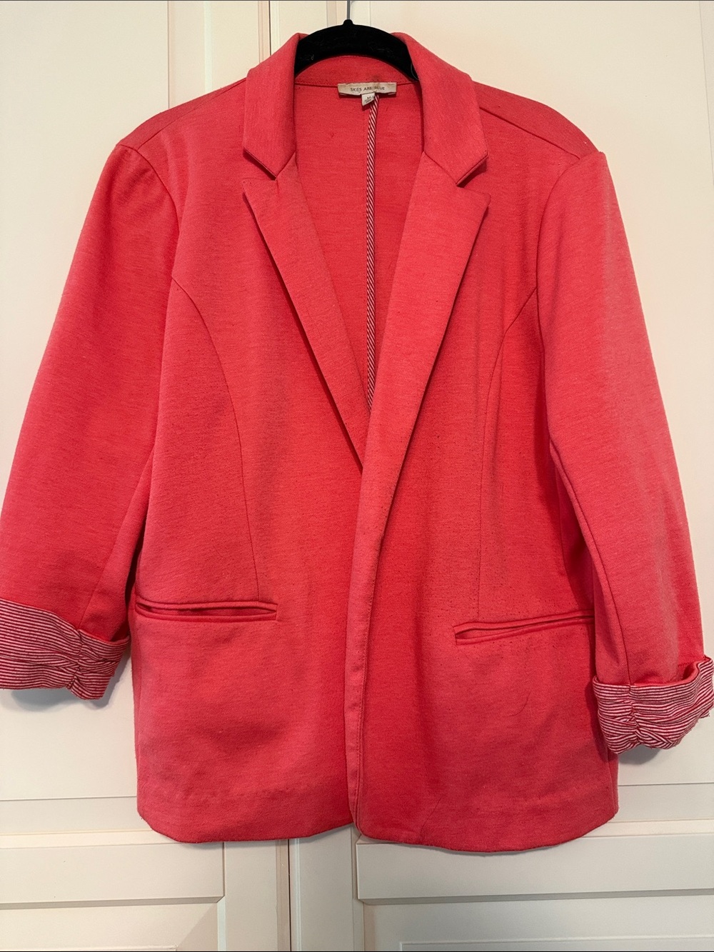 Skies Are Blue Coral Blazer Jacket